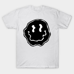 Trippy Smiley face black T-Shirt